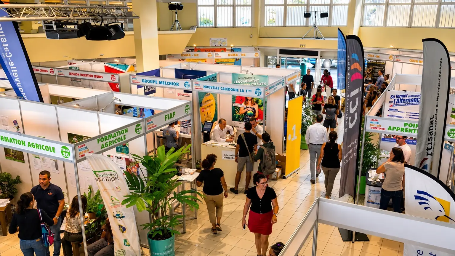 Vue d’ensemble d’un salon professionnel organisé en Nouvelle-Calédonie